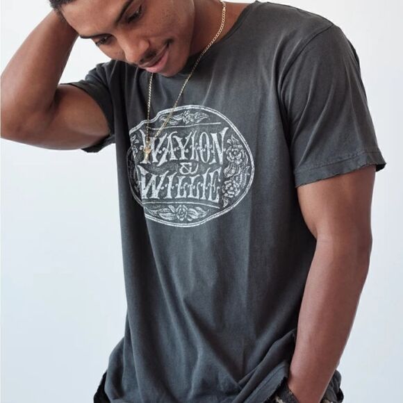 NWOT Midnight Rider Waylon & Willie Buckle Unisex Band Tee Size Extra Small - Picture 2 of 14